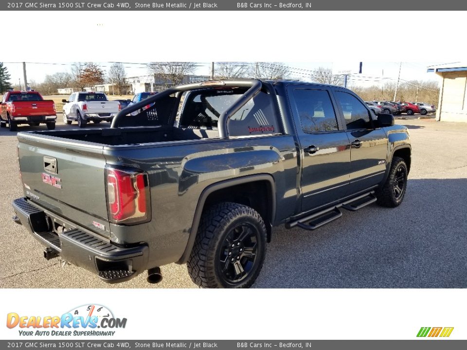 2017 GMC Sierra 1500 SLT Crew Cab 4WD Stone Blue Metallic / Jet Black Photo #4