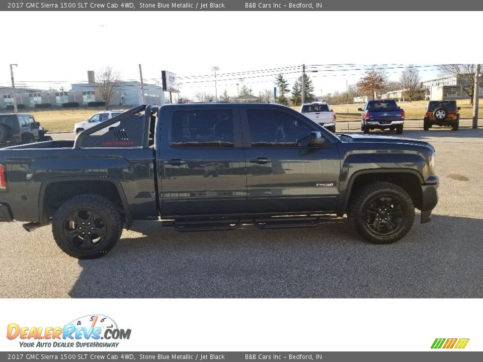 2017 GMC Sierra 1500 SLT Crew Cab 4WD Stone Blue Metallic / Jet Black Photo #5