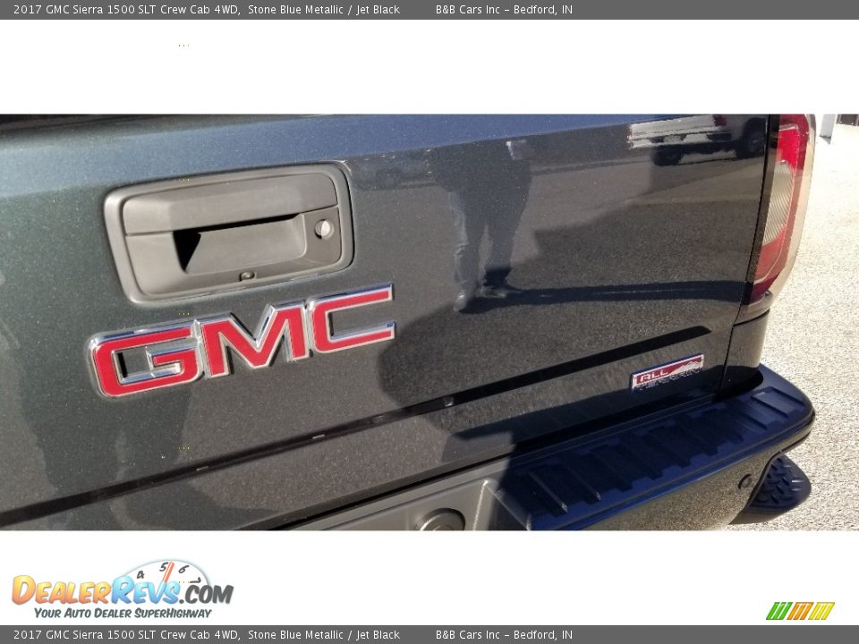 2017 GMC Sierra 1500 SLT Crew Cab 4WD Stone Blue Metallic / Jet Black Photo #14