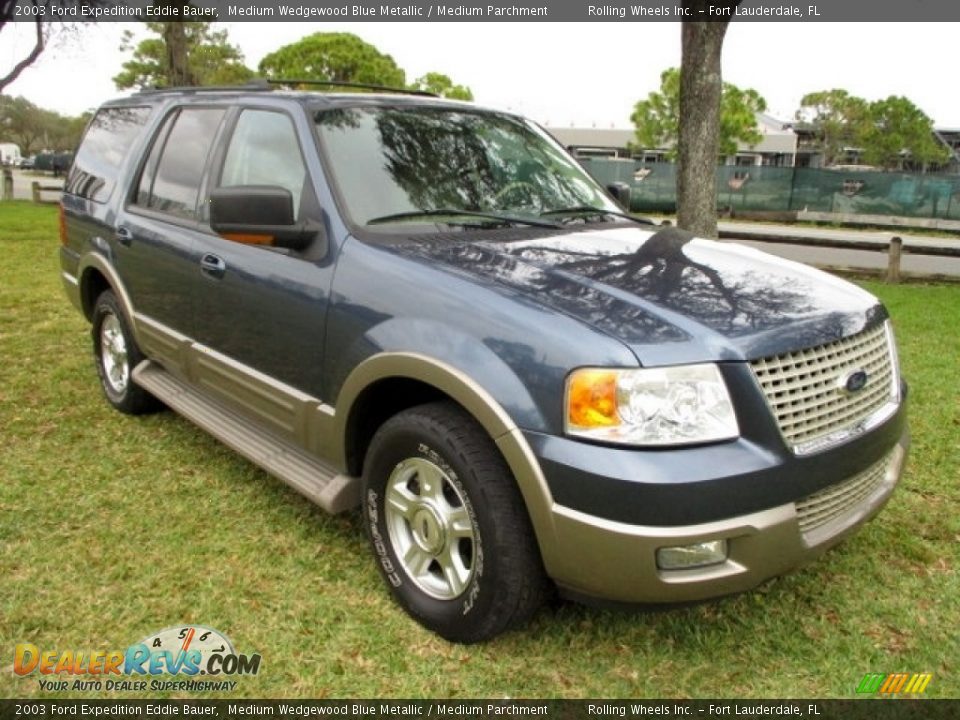2003 Ford Expedition Eddie Bauer Medium Wedgewood Blue Metallic / Medium Parchment Photo #1