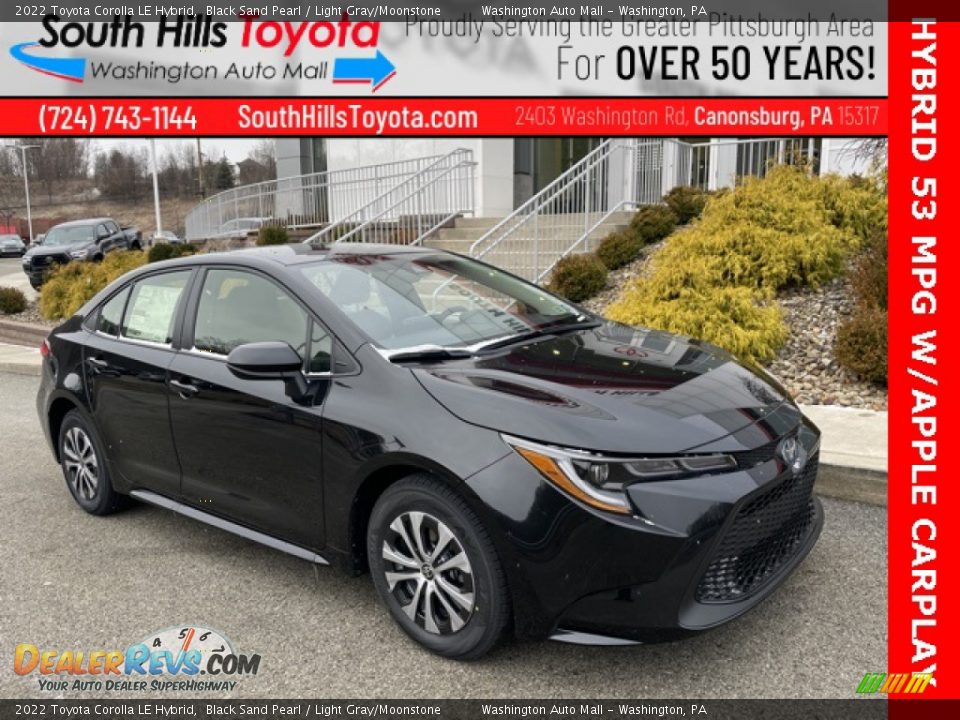 2022 Toyota Corolla LE Hybrid Black Sand Pearl / Light Gray/Moonstone Photo #1