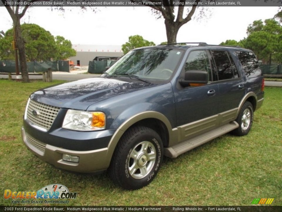 2003 Ford Expedition Eddie Bauer Medium Wedgewood Blue Metallic / Medium Parchment Photo #13