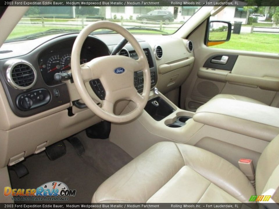2003 Ford Expedition Eddie Bauer Medium Wedgewood Blue Metallic / Medium Parchment Photo #14