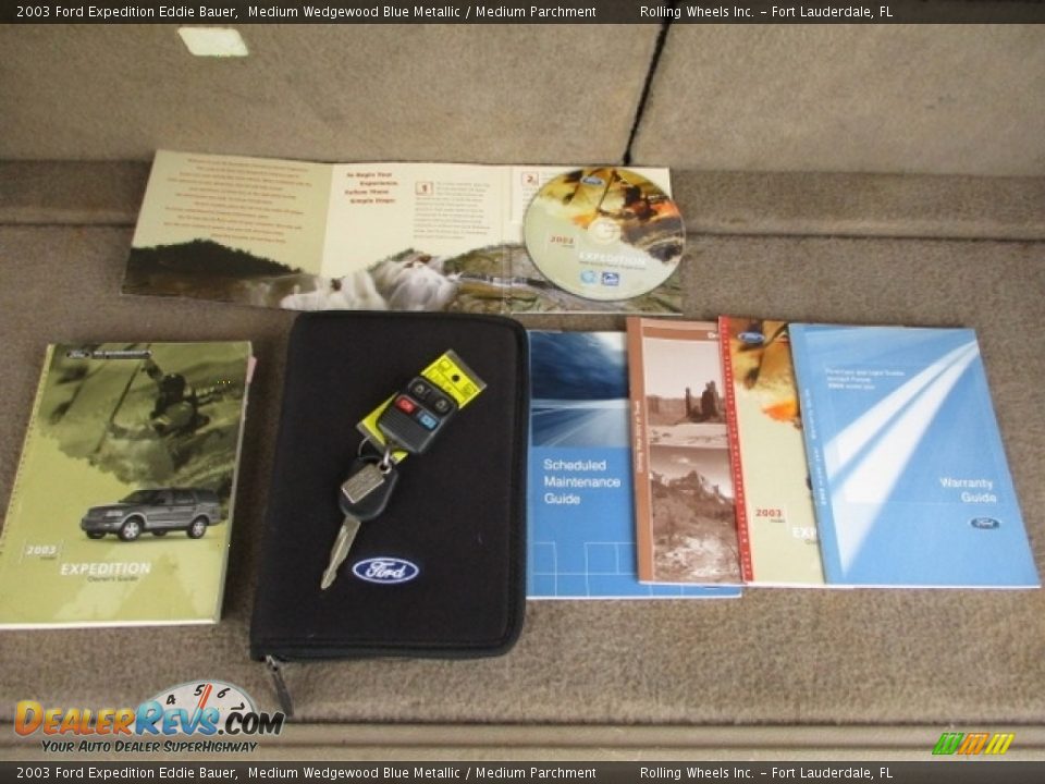 2003 Ford Expedition Eddie Bauer Medium Wedgewood Blue Metallic / Medium Parchment Photo #23