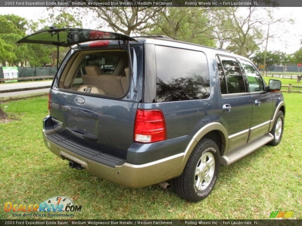 2003 Ford Expedition Eddie Bauer Medium Wedgewood Blue Metallic / Medium Parchment Photo #24
