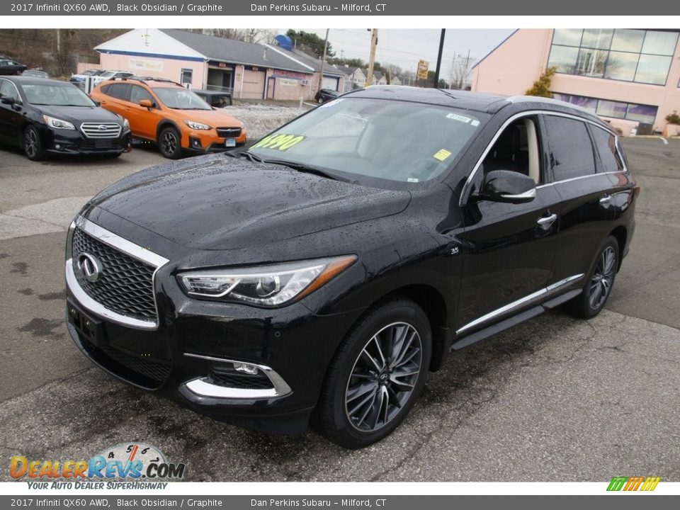 2017 Infiniti QX60 AWD Black Obsidian / Graphite Photo #1