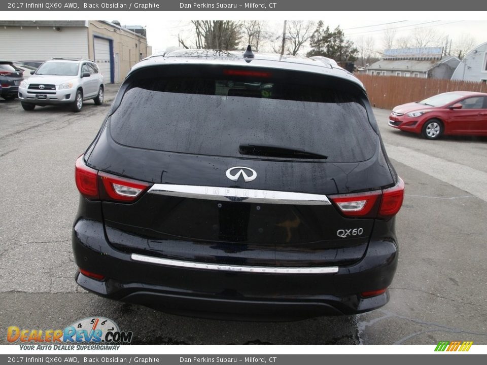 2017 Infiniti QX60 AWD Black Obsidian / Graphite Photo #6