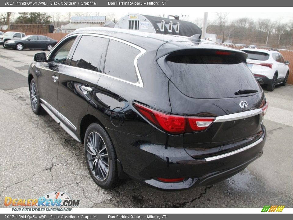 2017 Infiniti QX60 AWD Black Obsidian / Graphite Photo #7