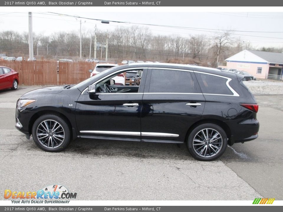 2017 Infiniti QX60 AWD Black Obsidian / Graphite Photo #8