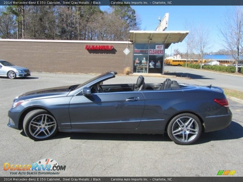 2014 Mercedes-Benz E 350 Cabriolet Steel Gray Metallic / Black Photo #7