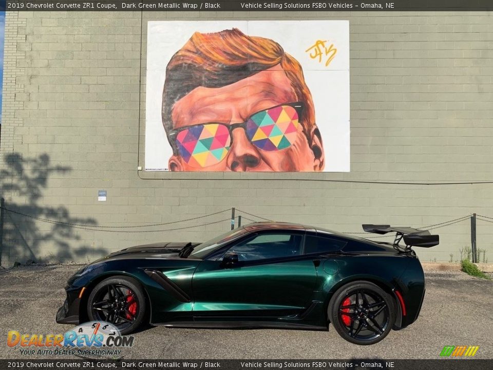 Dark Green Metallic Wrap 2019 Chevrolet Corvette ZR1 Coupe Photo #1