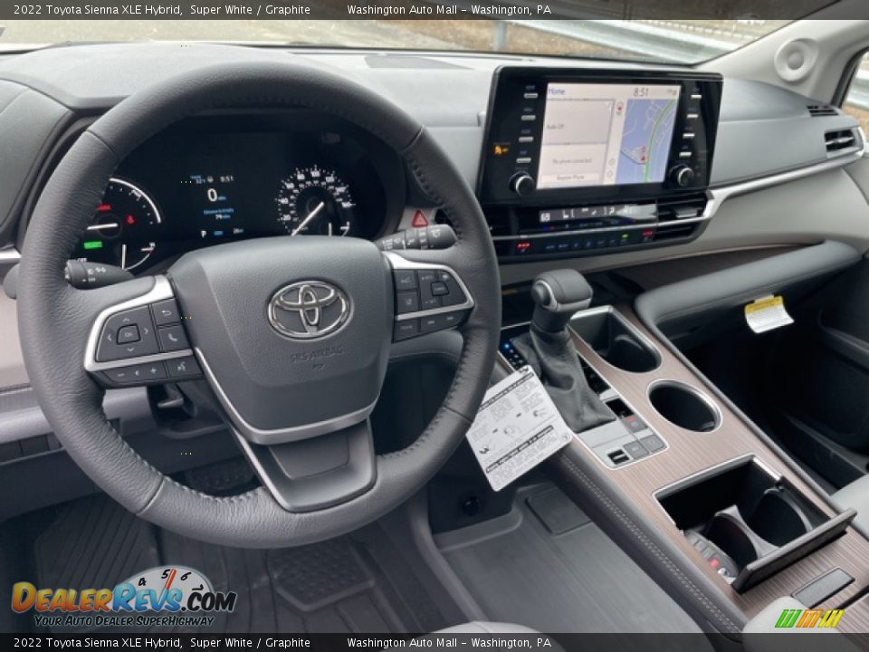 2022 Toyota Sienna XLE Hybrid Super White / Graphite Photo #3