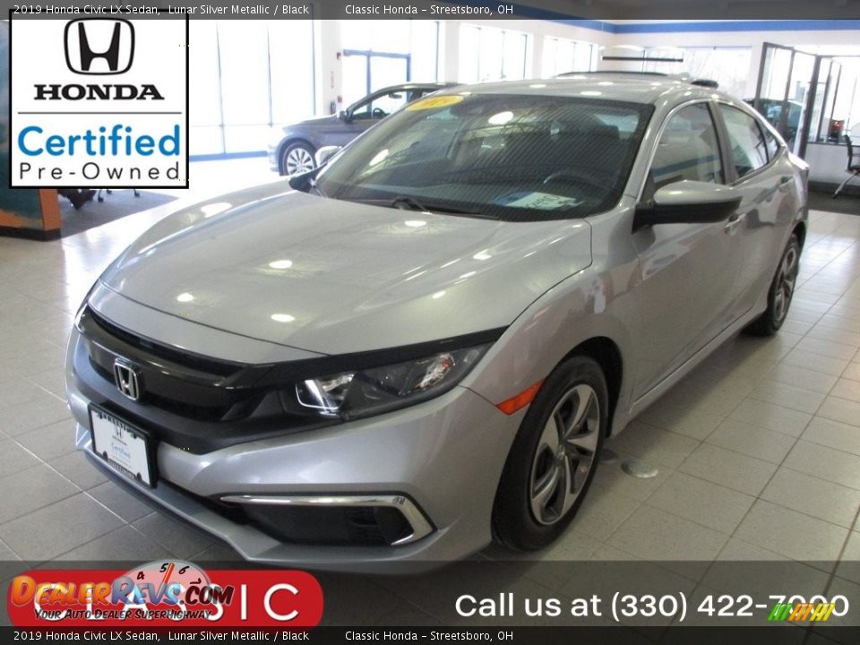 2019 Honda Civic LX Sedan Lunar Silver Metallic / Black Photo #1