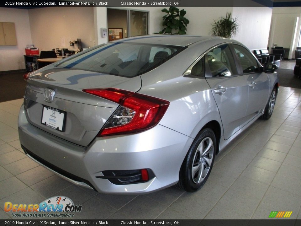 2019 Honda Civic LX Sedan Lunar Silver Metallic / Black Photo #7