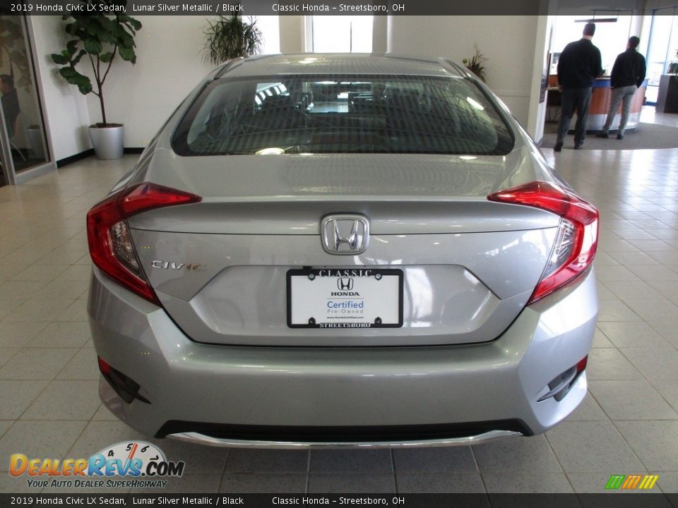 2019 Honda Civic LX Sedan Lunar Silver Metallic / Black Photo #8