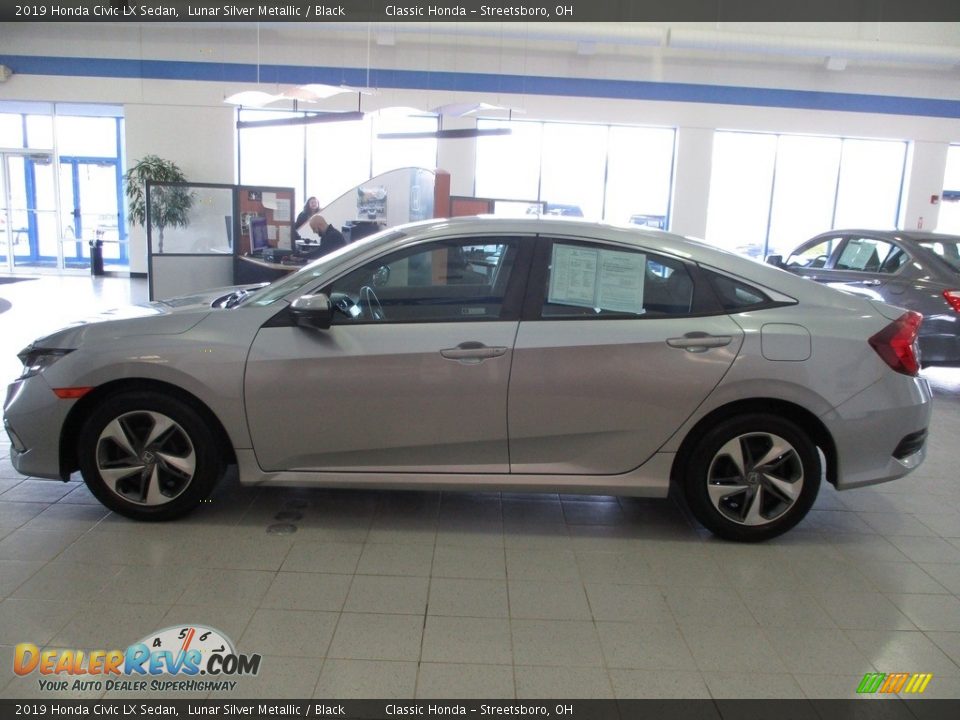 2019 Honda Civic LX Sedan Lunar Silver Metallic / Black Photo #10