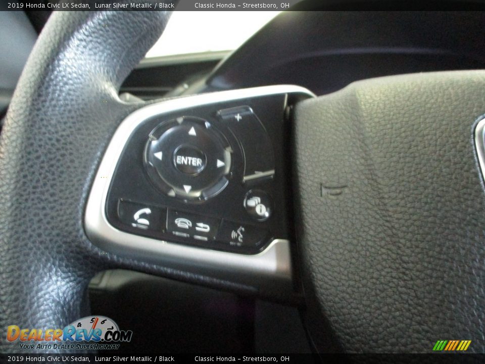 2019 Honda Civic LX Sedan Lunar Silver Metallic / Black Photo #30