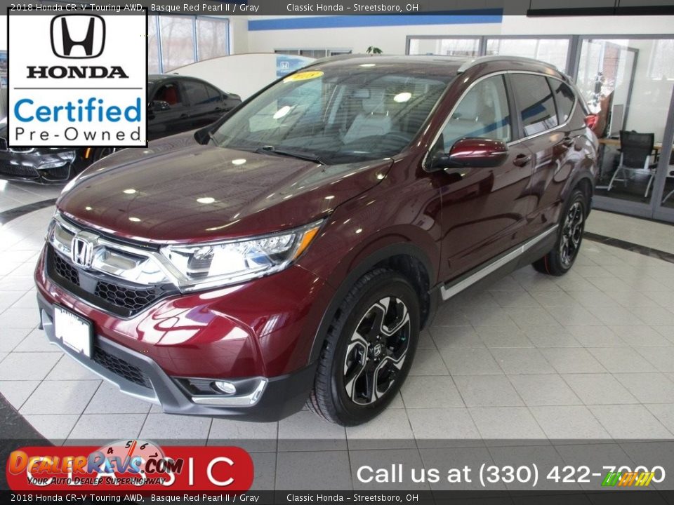 2018 Honda CR-V Touring AWD Basque Red Pearl II / Gray Photo #1