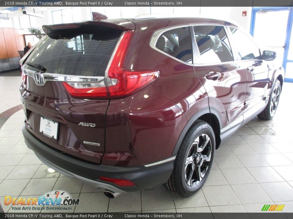 2018 Honda CR-V Touring AWD Basque Red Pearl II / Gray Photo #7