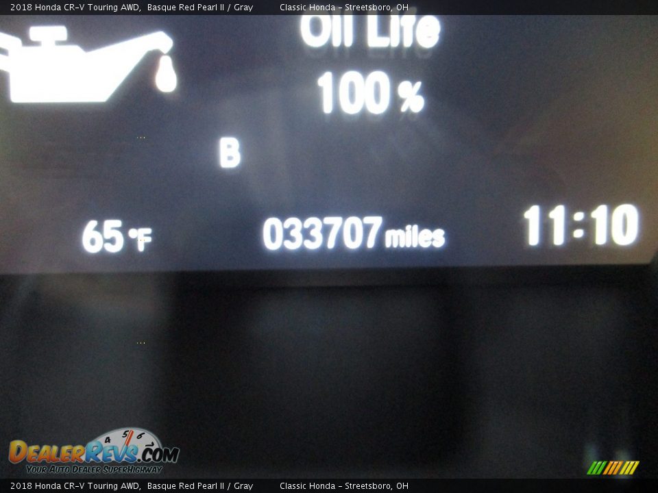 2018 Honda CR-V Touring AWD Basque Red Pearl II / Gray Photo #34