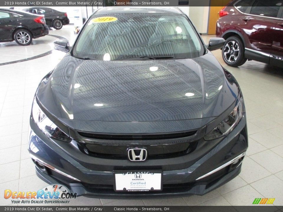 2019 Honda Civic EX Sedan Cosmic Blue Metallic / Gray Photo #2