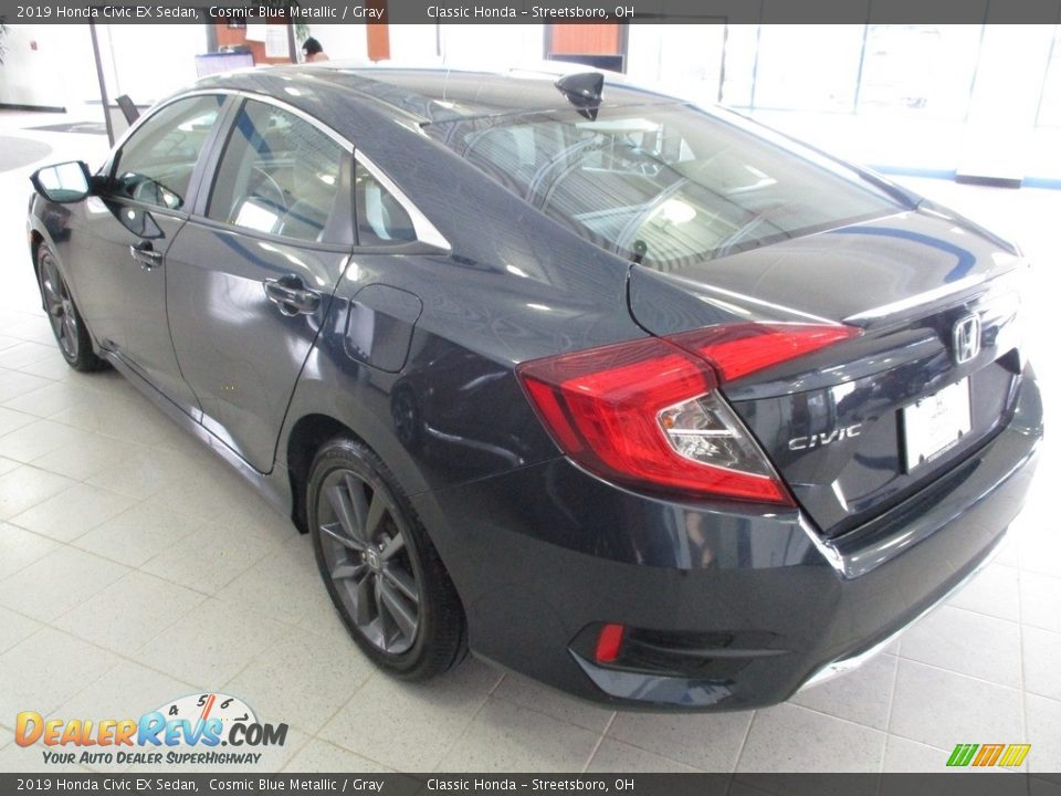 2019 Honda Civic EX Sedan Cosmic Blue Metallic / Gray Photo #9