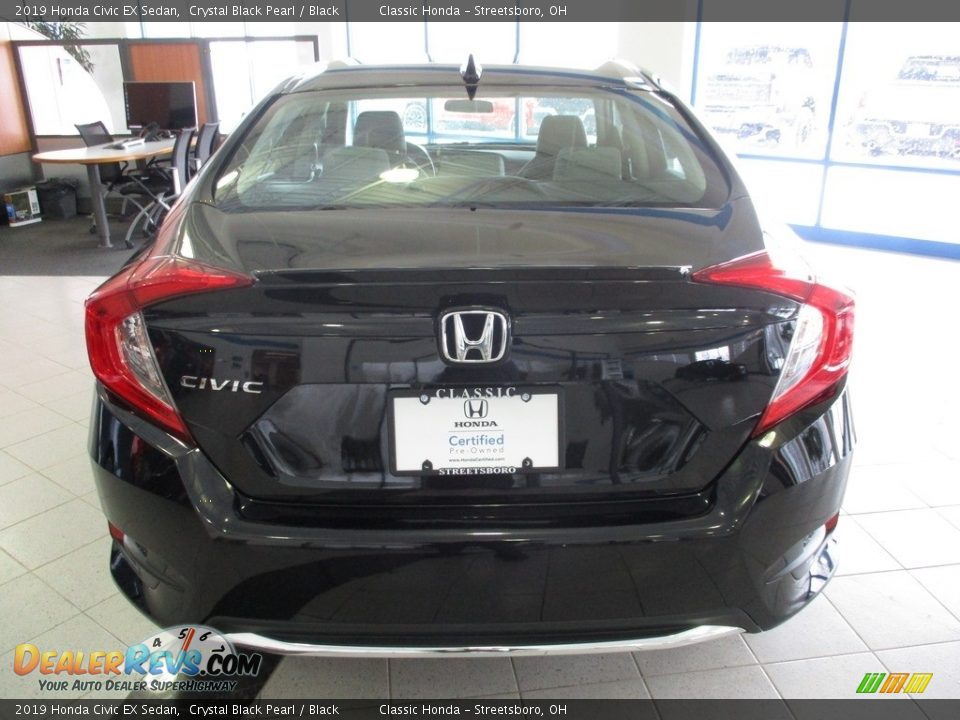 2019 Honda Civic EX Sedan Crystal Black Pearl / Black Photo #8