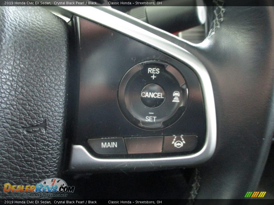 2019 Honda Civic EX Sedan Crystal Black Pearl / Black Photo #34