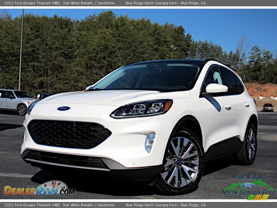 2022 Ford Escape Titanium 4WD Star White Metallic / Sandstone Photo #1