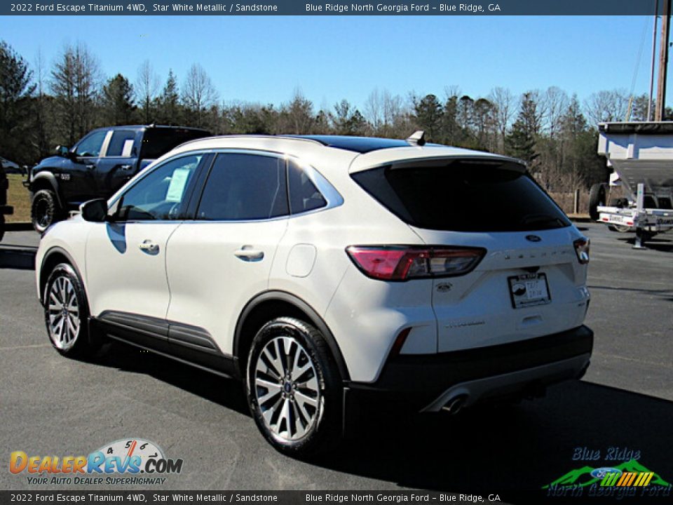 2022 Ford Escape Titanium 4WD Star White Metallic / Sandstone Photo #3