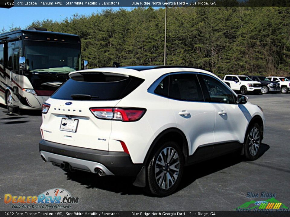 2022 Ford Escape Titanium 4WD Star White Metallic / Sandstone Photo #5