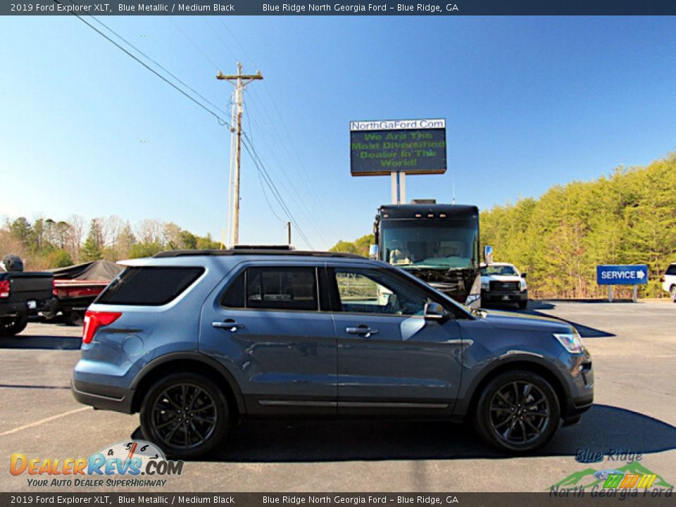 2019 Ford Explorer XLT Blue Metallic / Medium Black Photo #7