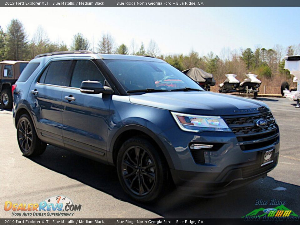 2019 Ford Explorer XLT Blue Metallic / Medium Black Photo #8