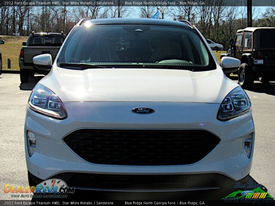 2022 Ford Escape Titanium 4WD Star White Metallic / Sandstone Photo #8