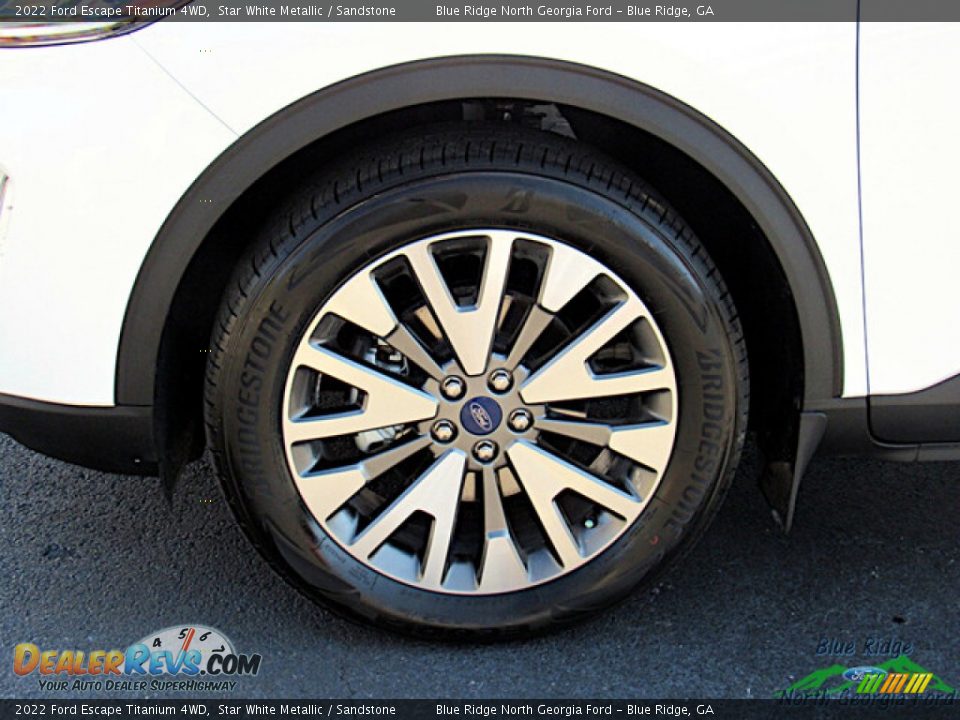 2022 Ford Escape Titanium 4WD Star White Metallic / Sandstone Photo #9