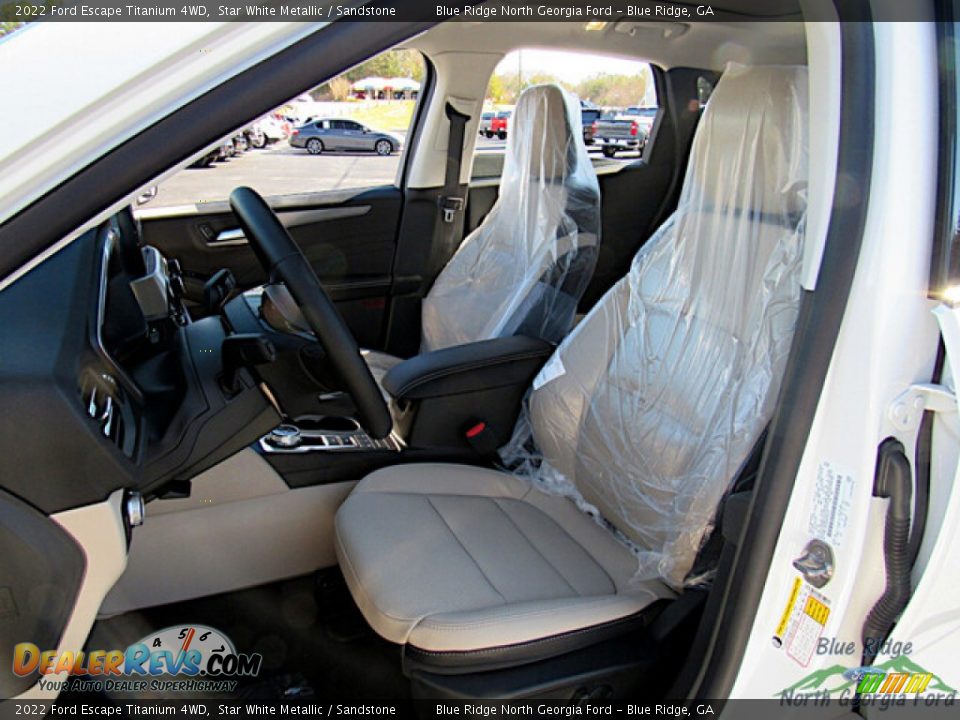 2022 Ford Escape Titanium 4WD Star White Metallic / Sandstone Photo #11