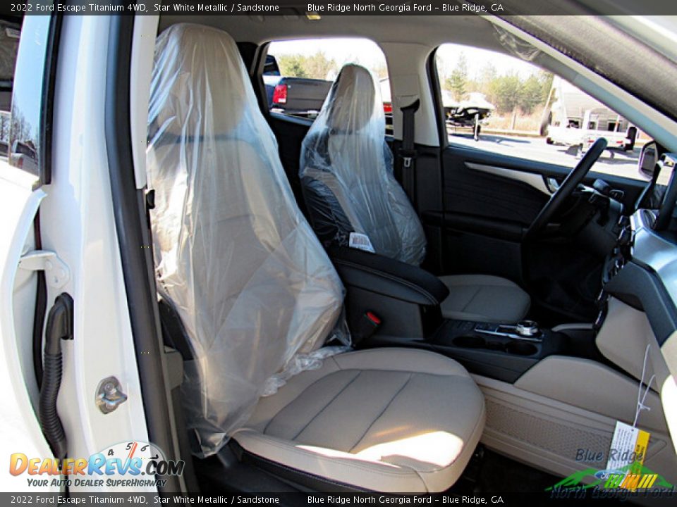 2022 Ford Escape Titanium 4WD Star White Metallic / Sandstone Photo #12
