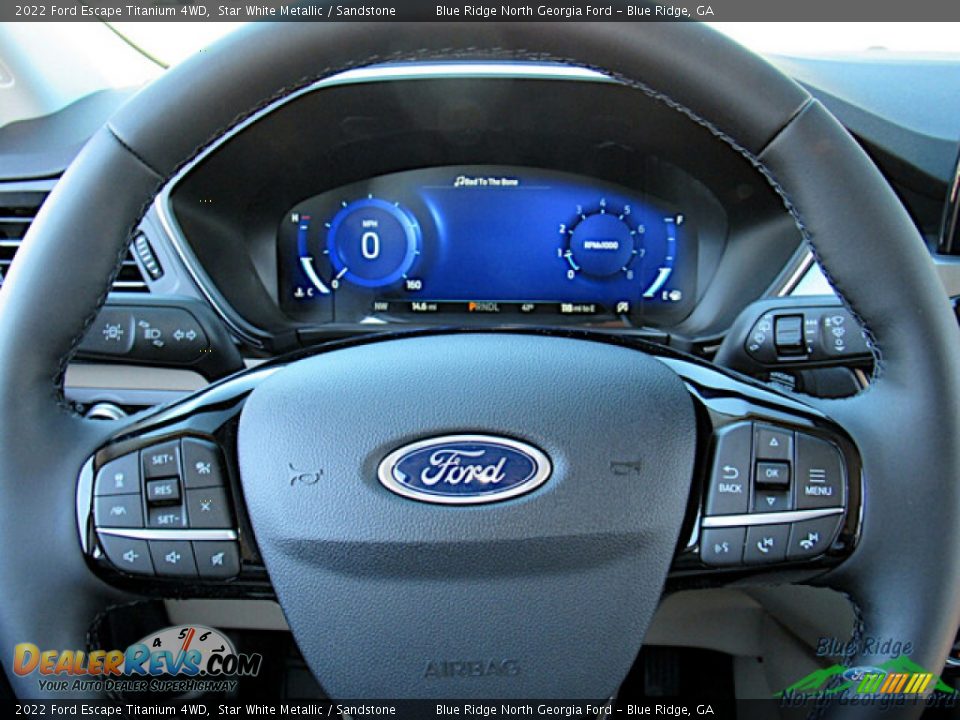 2022 Ford Escape Titanium 4WD Star White Metallic / Sandstone Photo #17