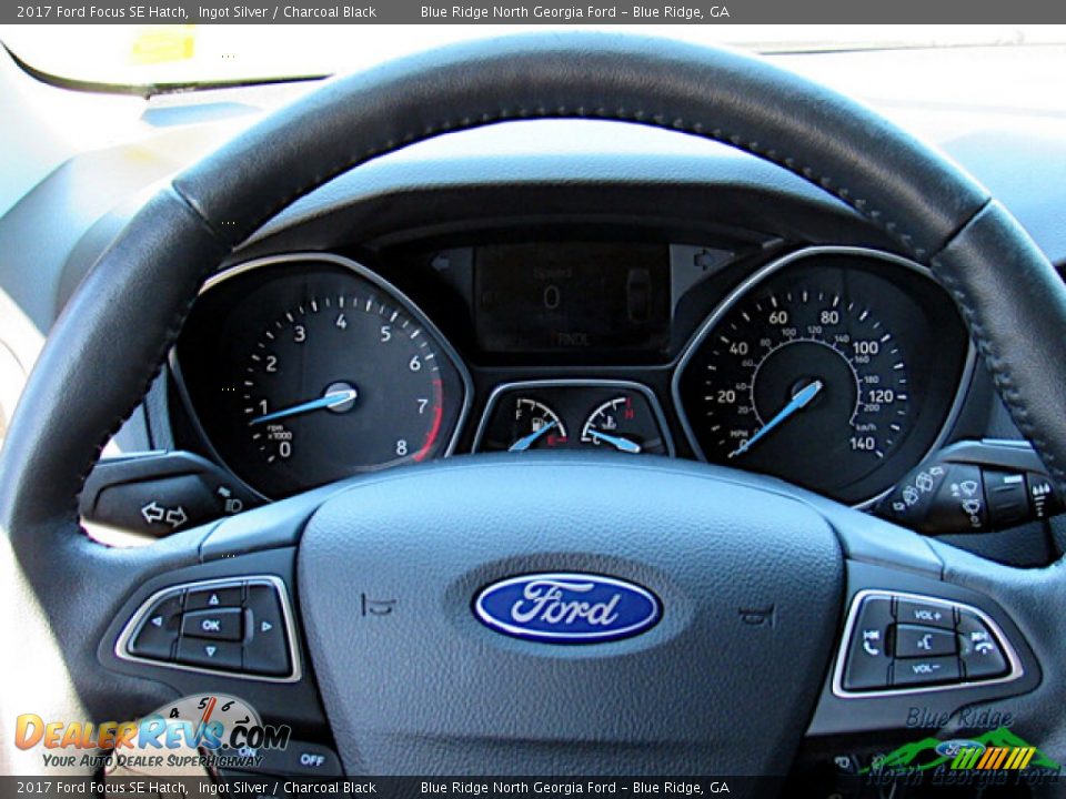 2017 Ford Focus SE Hatch Ingot Silver / Charcoal Black Photo #17