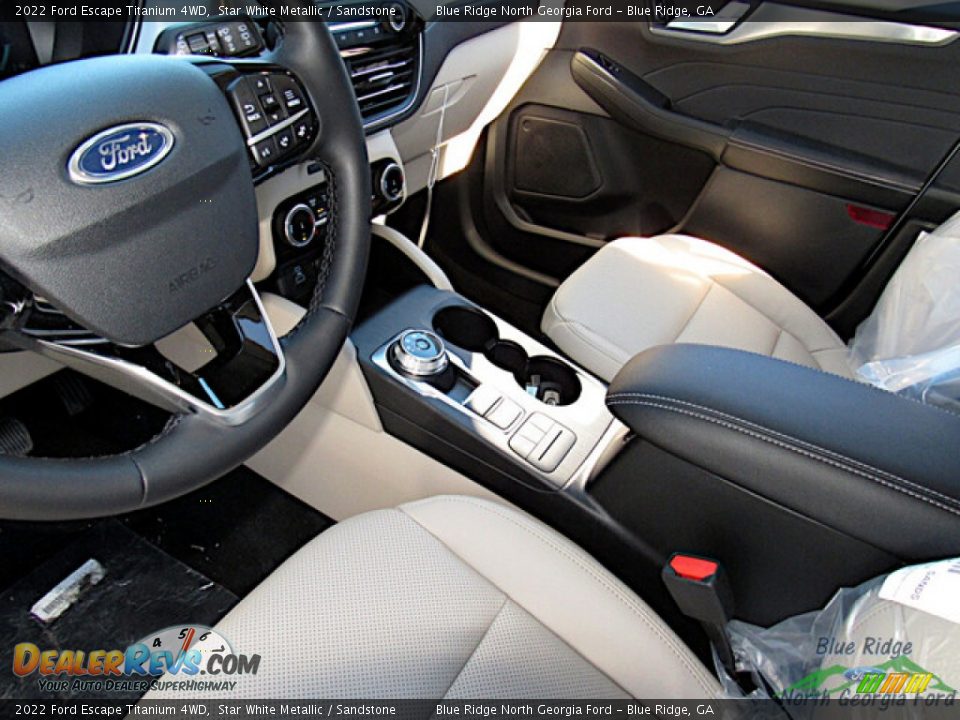 2022 Ford Escape Titanium 4WD Star White Metallic / Sandstone Photo #24