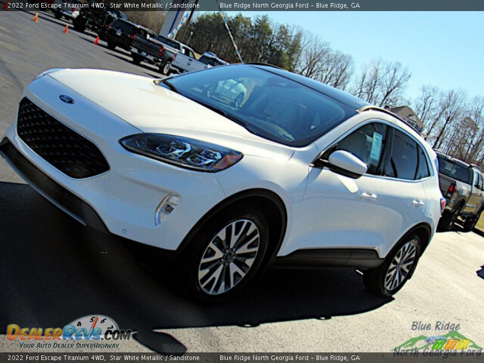 2022 Ford Escape Titanium 4WD Star White Metallic / Sandstone Photo #26