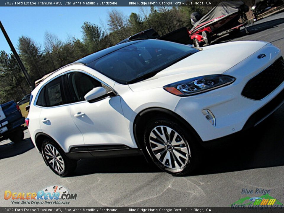2022 Ford Escape Titanium 4WD Star White Metallic / Sandstone Photo #27