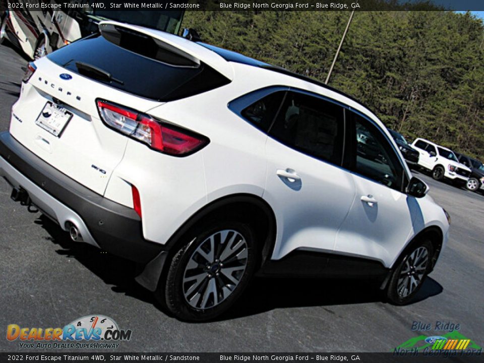 2022 Ford Escape Titanium 4WD Star White Metallic / Sandstone Photo #28