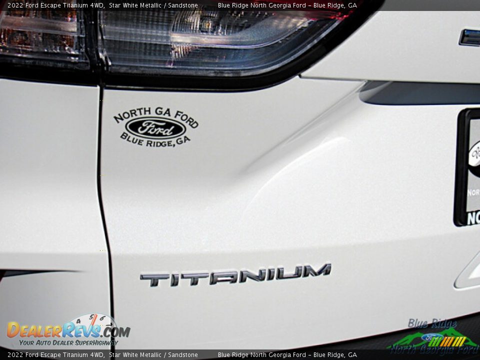2022 Ford Escape Titanium 4WD Star White Metallic / Sandstone Photo #30