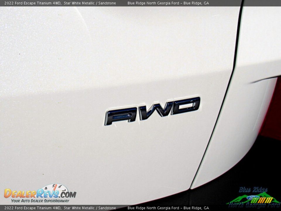 2022 Ford Escape Titanium 4WD Star White Metallic / Sandstone Photo #31