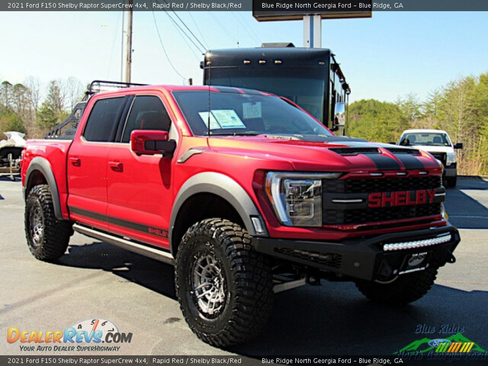 2021 Ford F150 Shelby Raptor SuperCrew 4x4 Rapid Red / Shelby Black/Red Photo #8