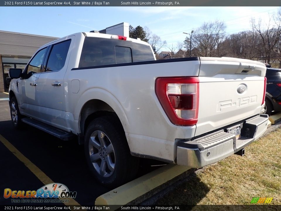 2021 Ford F150 Lariat SuperCrew 4x4 Star White / Baja Tan Photo #2