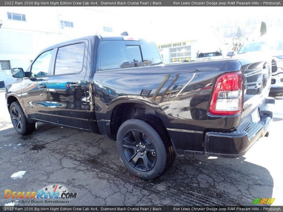 2022 Ram 1500 Big Horn Night Edition Crew Cab 4x4 Diamond Black Crystal Pearl / Black Photo #3