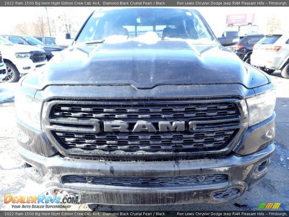 2022 Ram 1500 Big Horn Night Edition Crew Cab 4x4 Diamond Black Crystal Pearl / Black Photo #8