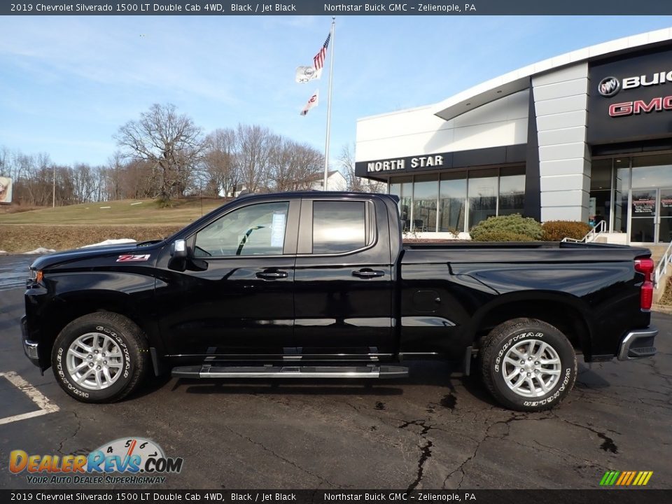 2019 Chevrolet Silverado 1500 LT Double Cab 4WD Black / Jet Black Photo #12